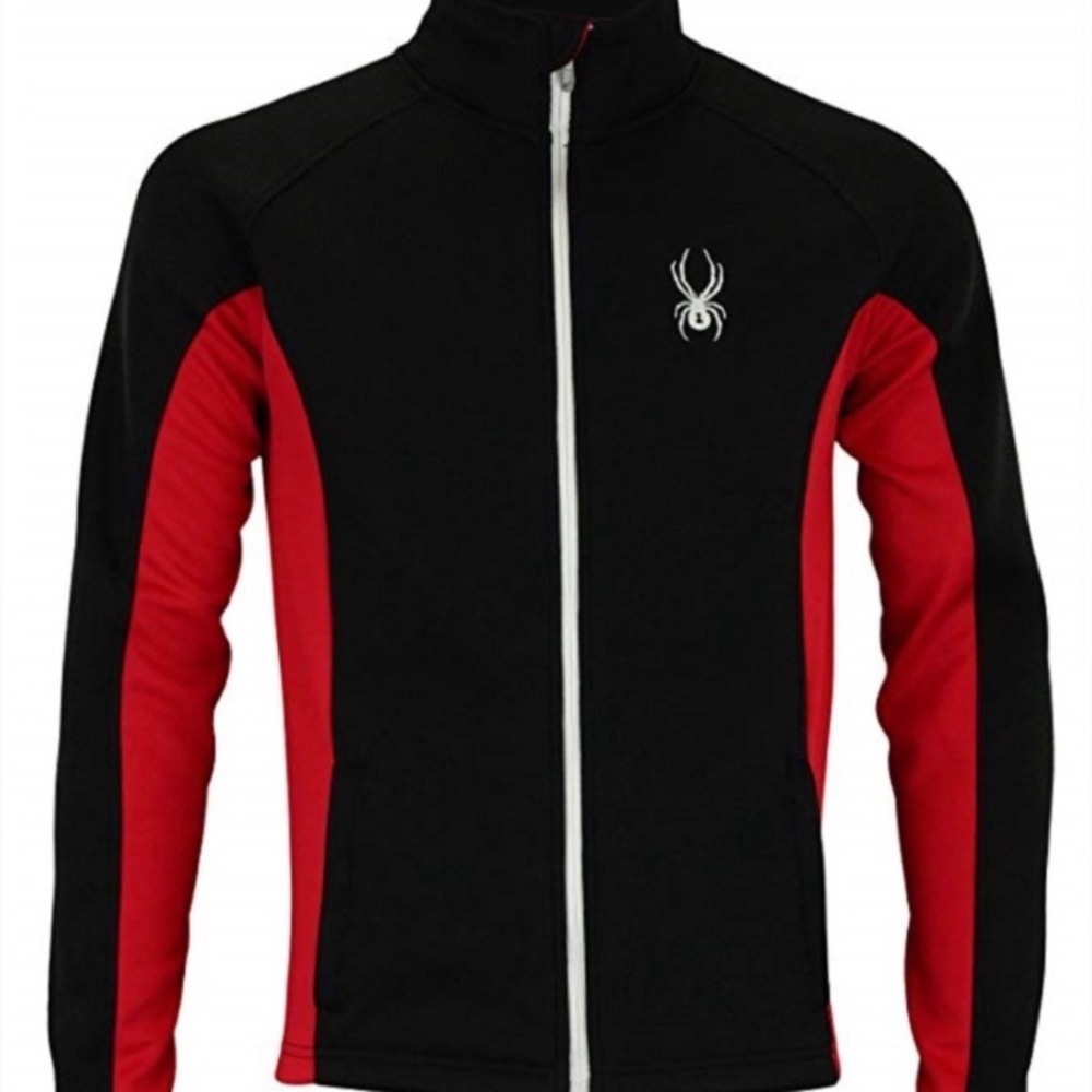 NWT Spyder Men’s Black/Red Zip Up Sweater